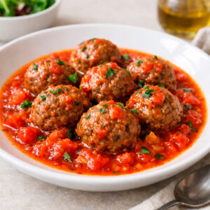 Albondigas de res en salsa de tomate