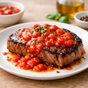 Bistec de res en salsa de tomate