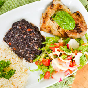 Casado con pollo a la plancha