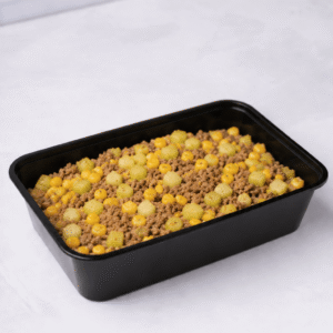 Picadillo de chayote con elote y carne molida