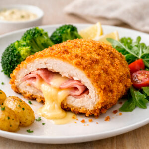 Cordon blue relleno de jamón y queso