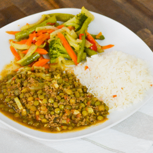 Lentejas con carne molida