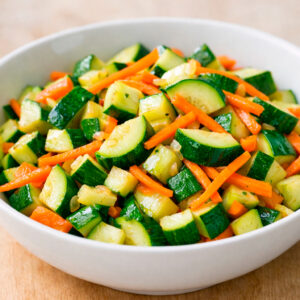 Picadillo de zuquini con zanahoria