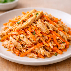 Pollo mechado con zanahoria