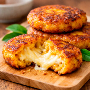 Tortas de plátano con queso