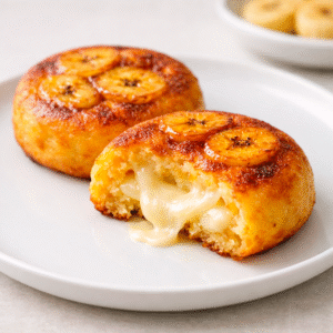 Tortas de plátano con queso