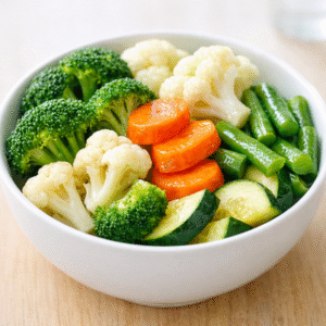 Vegetales mixtos al vapor