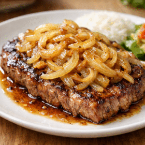 Bistec encebollado