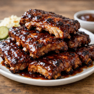 Costilla de cerdo en salsa BBQ