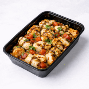 Trozos de pollo caprese