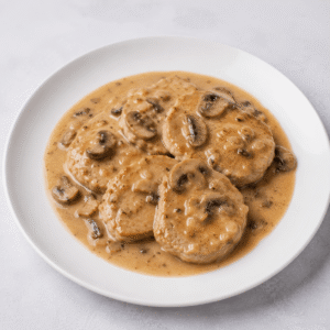 Lomo de cerdo en salsa de hongos
