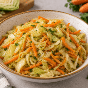 Repollo salteado con zanahoria