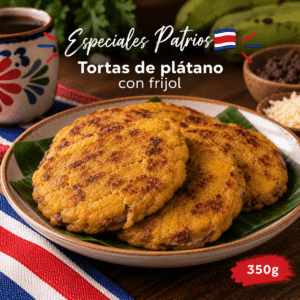 Especiales Patrios 🇨🇷 Tortas de platano con queso y frijol molido (350g)