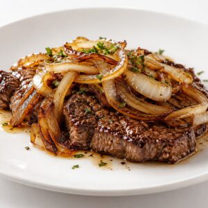 Bistec de res encebollado 250g